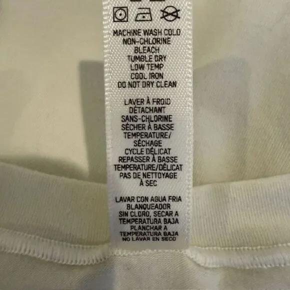 SKIMS Cotton Jersey Long Sleeve Crew Neck Limited Edition Marble (Cream) Large